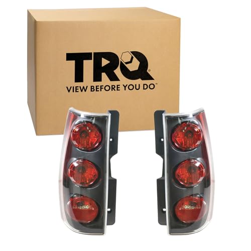 TRQ Rear Tail Lights Set Compatible with 20072014 GMC Yukon 20072011 Yukon XL 1500 GM2800215 GM2801215